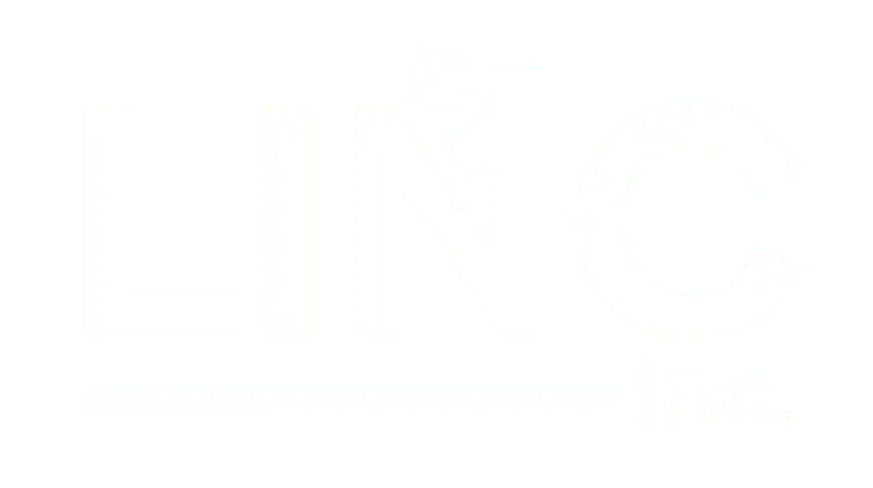 Linc transparent white logo